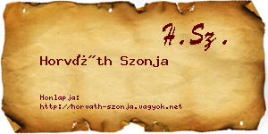 Horváth Szonja névjegykártya